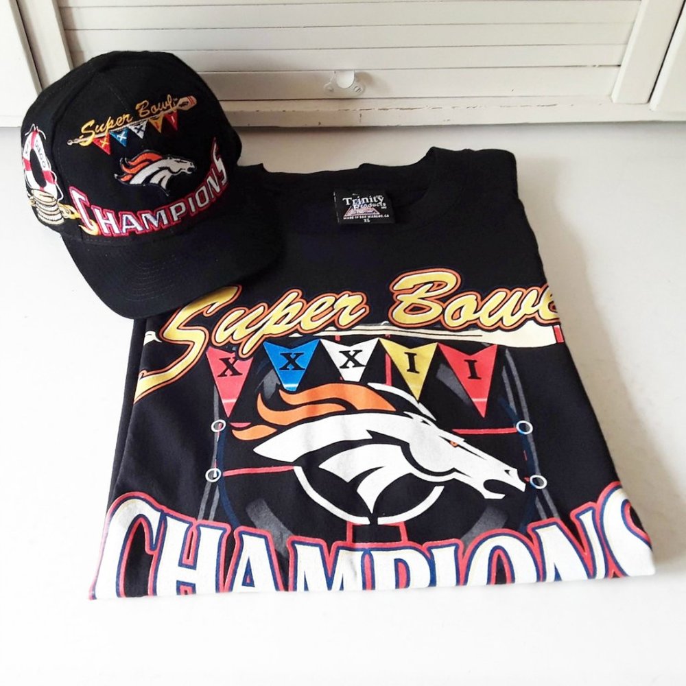 Vintage Denver Broncos T Shirt Baseball Cap